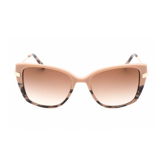 Bebe Square Taupe/ Animal Print Cat-Eye Sunglasses w/ Gradient Lens - BB7237-230 - Picture 2 of 3